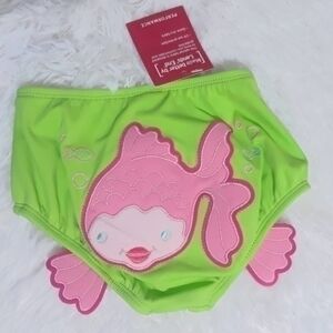 Lands End Swim Goldfish Diaper Cover Panty- 18 Mos